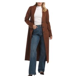 7 FOR ALL MANKIND Cutaway Tuxedo Maxi Coat